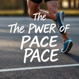 Close-up of a runner's legs and feet in trainers, highlighting the power of pace